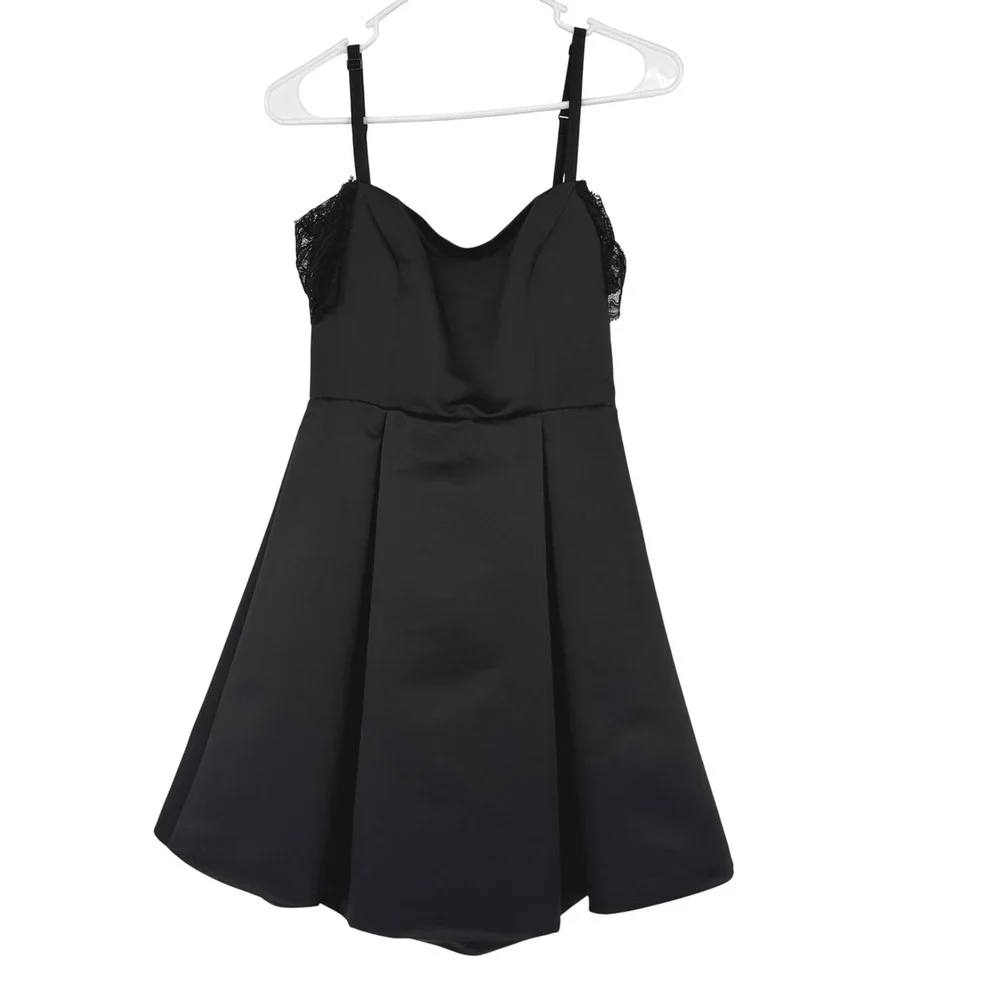 Sandro Paris Black Lace Fit‎ Flare Dress Sz 1 US 2-4